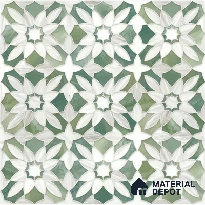 Moroccan Wall Tile TL 10025 | CRV-63 | 1 ft x 1 ft Matte Finish Ceramic Tile - 10 mm | Suitable for Bathroom, Kitchen, Balcony | Please Expect a Slight Variation of Pattern