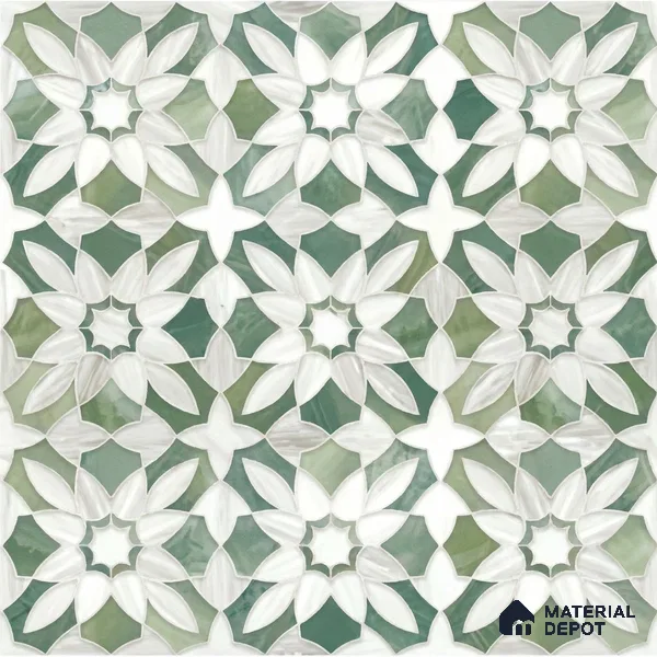 Moroccan Wall Tile TL 10025 | CRV-63 | 1 ft x 1 ft Matte Finish Ceramic Tile - 10 mm | Suitable for Bathroom, Kitchen, Balcony | Please Expect a Slight Variation of Pattern