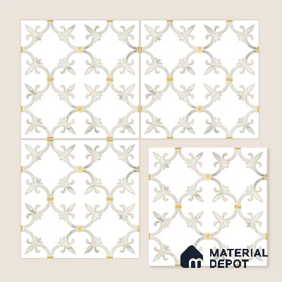 Moroccan Wall & Floor Tile TL 10027 | CRV-68 | 1 ft x 1 ft Matte Finish Ceramic Tile - 10 mm | Suitable for Bathroom, Kitchen, Balcony | Please Expect a Slight Variation of Pattern