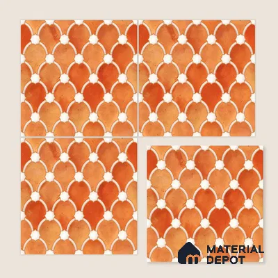 Moroccan Wall Tile TL 10028 | CRV-75 | 1 ft x 1 ft Matte Finish Ceramic Tile - 10 mm | Suitable for Bathroom, Kitchen, Balcony | Please Expect a Slight Variation of Pattern