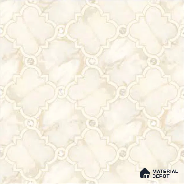 Moroccan Wall & Floor Tile TL 10029 | CRV-76 | 1 ft x 1 ft Matte Finish Ceramic Tile - 10 mm | Suitable for Bathroom, Kitchen, Balcony | Please Expect a Slight Variation of Pattern