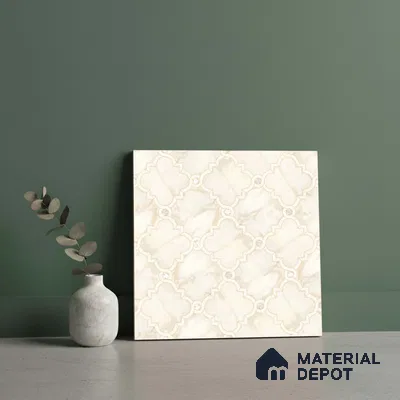 Moroccan Wall & Floor Tile TL 10029 | CRV-76 | 1 ft x 1 ft Matte Finish Ceramic Tile - 10 mm | Suitable for Bathroom, Kitchen, Balcony | Please Expect a Slight Variation of Pattern