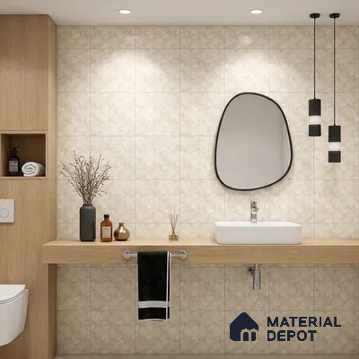 Moroccan Wall & Floor Tile TL 10029 | CRV-76 | 1 ft x 1 ft Matte Finish Ceramic Tile - 10 mm | Suitable for Bathroom, Kitchen, Balcony | Please Expect a Slight Variation of Pattern