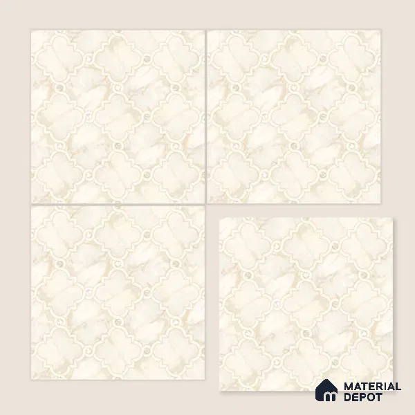 Moroccan Wall & Floor Tile TL 10029 | CRV-76 | 1 ft x 1 ft Matte Finish Ceramic Tile - 10 mm | Suitable for Bathroom, Kitchen, Balcony | Please Expect a Slight Variation of Pattern