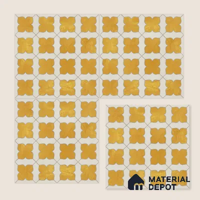 Moroccan Wall & Floor Tile TL 10032 B | CRV-80 | 1 ft x 1 ft Matte Finish Ceramic Tile - 10 mm | Suitable for Bathroom, Kitchen, Balcony | Please Expect a Slight Variation of Pattern