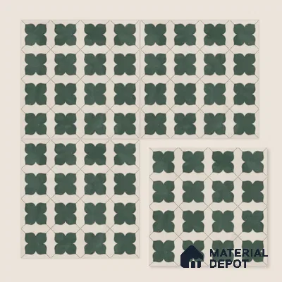 Moroccan Wall & Floor Tile TL 10032 C | CRV-81 | 1 ft x 1 ft Matte Finish Ceramic Tile - 10 mm | Suitable for Bathroom, Kitchen, Balcony | Please Expect a Slight Variation of Pattern