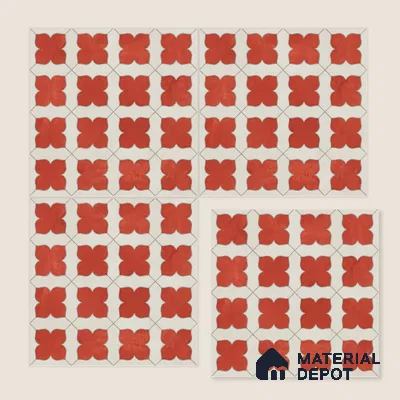 Moroccan Wall & Floor Tile TL 10032 | CRV-79 | 1 ft x 1 ft Matte Finish Ceramic Tile - 10 mm | Suitable for Bathroom, Kitchen, Balcony | Please Expect a Slight Variation of Pattern