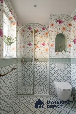 Moroccan Wall & Floor Tile TL 10033 | CRV-82 | 1 ft x 1 ft Matte Finish Ceramic Tile - 10 mm | Suitable for Bathroom, Kitchen, Balcony | Please Expect a Slight Variation of Pattern