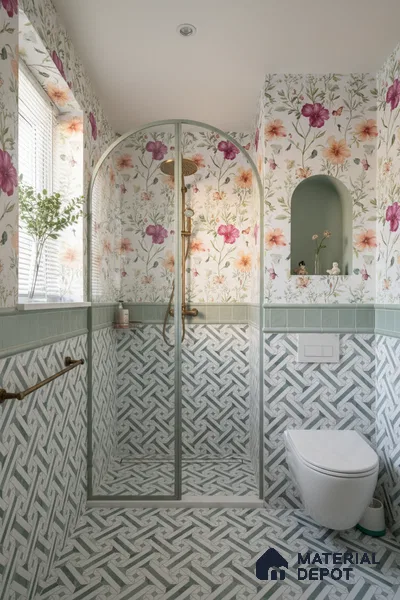 Moroccan Wall & Floor Tile TL 10033 | CRV-82 | 1 ft x 1 ft Matte Finish Ceramic Tile - 10 mm | Suitable for Bathroom, Kitchen, Balcony | Please Expect a Slight Variation of Pattern