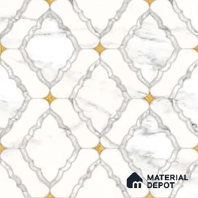Moroccan Wall & Floor Tile TL 10034 | CRV-83 | 1 ft x 1 ft Matte Finish Ceramic Tile - 10 mm | Suitable for Bathroom, Kitchen, Balcony | Please Expect a Slight Variation of Pattern