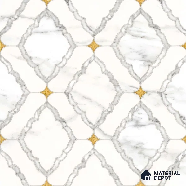 Moroccan Wall & Floor Tile TL 10034 | CRV-83 | 1 ft x 1 ft Matte Finish Ceramic Tile - 10 mm | Suitable for Bathroom, Kitchen, Balcony | Please Expect a Slight Variation of Pattern