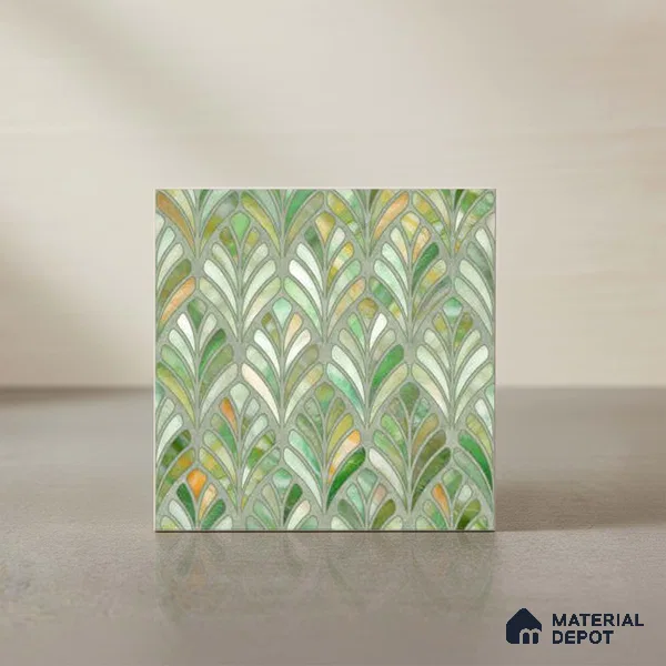 Moroccan Wall Tile TL 10035 | CRV-84 | 1 ft x 1 ft Matte Finish Ceramic Tile - 10 mm | Suitable for Bathroom, Kitchen, Balcony | Please Expect a Slight Variation of Pattern