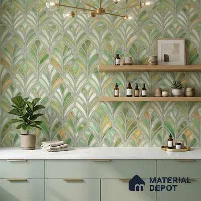 Moroccan Wall Tile TL 10035 | CRV-84 | 1 ft x 1 ft Matte Finish Ceramic Tile - 10 mm | Suitable for Bathroom, Kitchen, Balcony | Please Expect a Slight Variation of Pattern