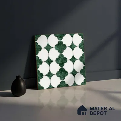 Moroccan Wall Tile TL 10036 | CRV-85 | 1 ft x 1 ft Matte Finish Ceramic Tile - 10 mm | Suitable for Bathroom, Kitchen, Balcony | Please Expect a Slight Variation of Pattern