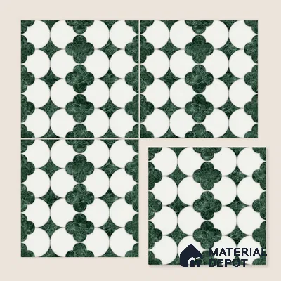 Moroccan Wall Tile TL 10036 | CRV-85 | 1 ft x 1 ft Matte Finish Ceramic Tile - 10 mm | Suitable for Bathroom, Kitchen, Balcony | Please Expect a Slight Variation of Pattern