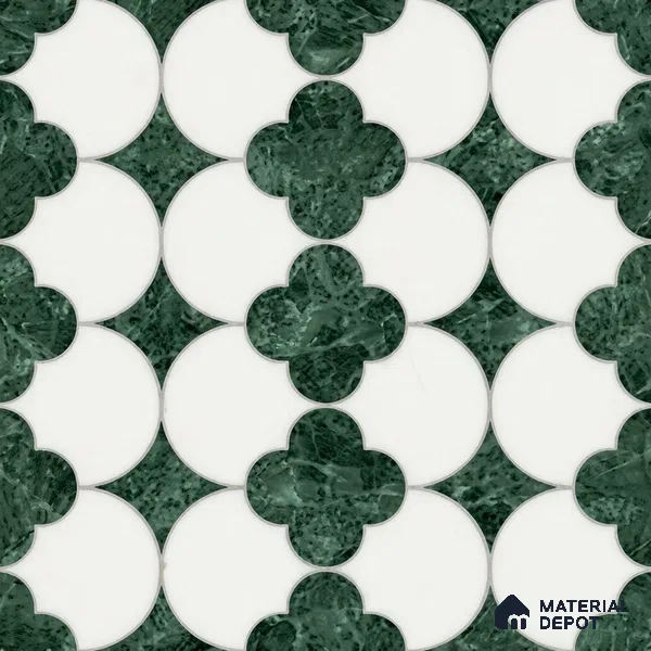 Moroccan Wall Tile TL 10036 | CRV-85 | 1 ft x 1 ft Matte Finish Ceramic Tile - 10 mm | Suitable for Bathroom, Kitchen, Balcony | Please Expect a Slight Variation of Pattern