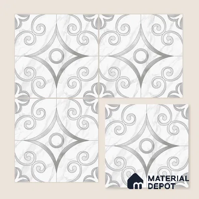 Moroccan Wall Tile TL 10037 | CRV-87 | 1 ft x 1 ft Matte Finish Ceramic Tile - 10 mm | Suitable for Bathroom, Kitchen, Balcony | Please Expect a Slight Variation of Pattern