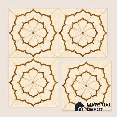 Moroccan Wall Tile TL 10038 | CRV-88 | 1 ft x 1 ft Matte Finish Ceramic Tile - 10 mm | Suitable for Bathroom, Kitchen, Balcony | Please Expect a Slight Variation of Pattern