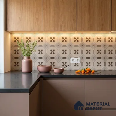 Moroccan Wall & Floor Tile TL 10039 | CRV-94 | 1 ft x 1 ft Matte Finish Ceramic Tile - 10 mm | Suitable for Bathroom, Kitchen, Balcony | Please Expect a Slight Variation of Pattern