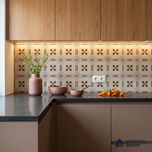 Moroccan Wall & Floor Tile TL 10039 | CRV-94 | 1 ft x 1 ft Matte Finish Ceramic Tile - 10 mm | Suitable for Bathroom, Kitchen, Balcony | Please Expect a Slight Variation of Pattern