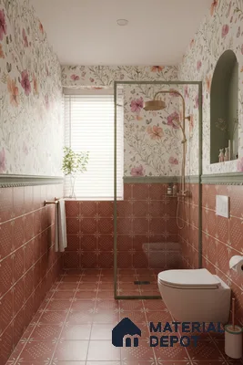 Moroccan Wall & Floor Tile TL 10040 | CRV-95 | 1 ft x 1 ft Matte Finish Ceramic Tile - 10 mm | Suitable for Bathroom, Kitchen, Balcony | Please Expect a Slight Variation of Pattern