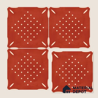 Moroccan Wall & Floor Tile TL 10040 | CRV-95 | 1 ft x 1 ft Matte Finish Ceramic Tile - 10 mm | Suitable for Bathroom, Kitchen, Balcony | Please Expect a Slight Variation of Pattern