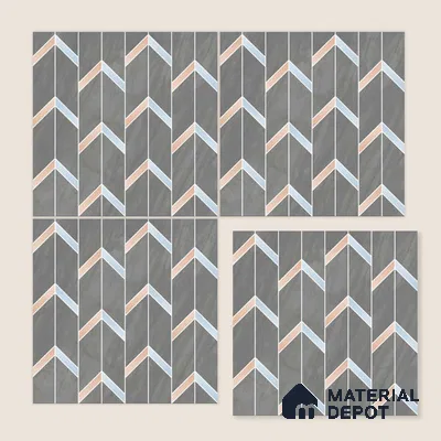 Moroccan Wall & Floor Tile TL 10041 | CRV-96 | 1 ft x 1 ft Matte Finish Ceramic Tile - 10 mm | Suitable for Bathroom, Kitchen, Balcony | Please Expect a Slight Variation of Pattern