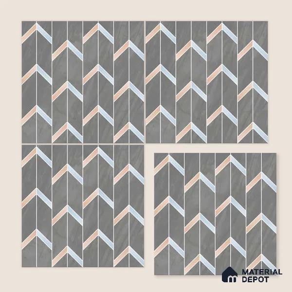Moroccan Wall & Floor Tile TL 10041 | CRV-96 | 1 ft x 1 ft Matte Finish Ceramic Tile - 10 mm | Suitable for Bathroom, Kitchen, Balcony | Please Expect a Slight Variation of Pattern