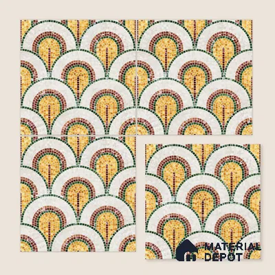Moroccan Wall & Floor Tile TL 10042 B | CRV-98 | 1 ft x 1 ft Matte Finish Ceramic Tile - 10 mm | Suitable for Bathroom, Kitchen, Balcony | Please Expect a Slight Variation of Pattern