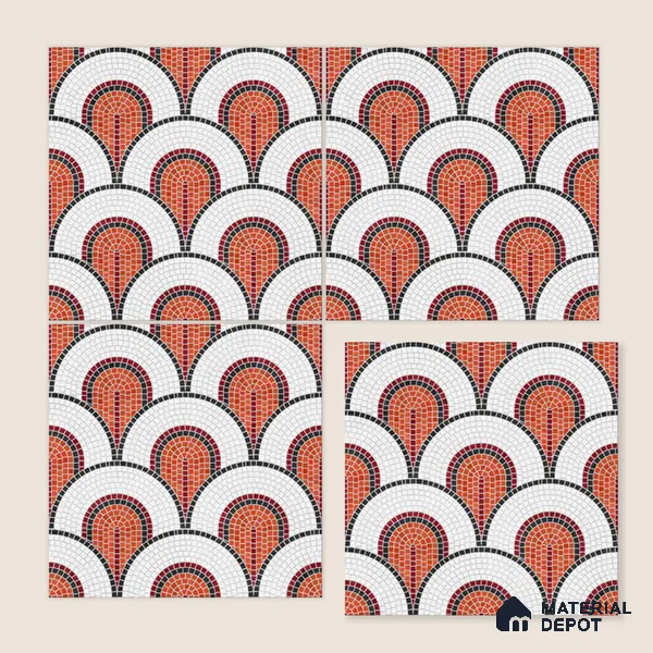 Moroccan Wall & Floor Tile TL 10042 | CRV-97 | 1 ft x 1 ft Matte Finish Ceramic Tile - 10 mm | Suitable for Bathroom, Kitchen, Balcony | Please Expect a Slight Variation of Pattern