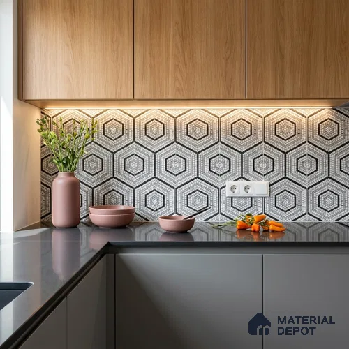Moroccan Wall & Floor Tile TL 10043 | CRV-99 | 1 ft x 1 ft Matte Finish Ceramic Tile - 10 mm | Suitable for Bathroom, Kitchen, Balcony | Please Expect a Slight Variation of Pattern
