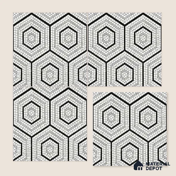 Moroccan Wall & Floor Tile TL 10043 | CRV-99 | 1 ft x 1 ft Matte Finish Ceramic Tile - 10 mm | Suitable for Bathroom, Kitchen, Balcony | Please Expect a Slight Variation of Pattern