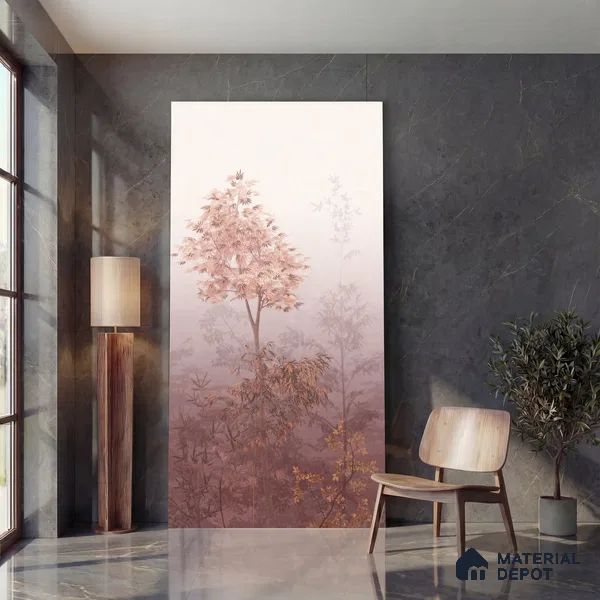 Floral Wall Tile TL 10051 B Fairy Art Decor B 8 ft x 4 ft Vitrified Matte Finish - 9 mm | Random 3 | Adhesive and Spacers Must be Used During Installation