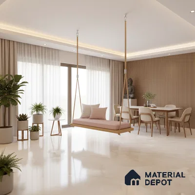 Marble Floor Large Format Tile TL 10075 Omega Onyx 6 ft x 4 ft Glossy Finish Vitrified Colorbody Tile - 15 mm | Suitable for Living Room, Bedroom & Bathroom | Adhesive and Spacers Must be Used During Installation