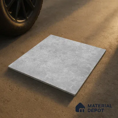 Stone Floor Tile TL 10091 Modulo Gris | 16 x 16 inch - 12 mm thick | Vitrified Anti Skid Matte Finish Heavy Duty Parking Tile | Ideal For Bathroom, High Traffic Areas, Terrace | Pattern Alignment May Vary | 2-3 mm Spacer is Mandatory