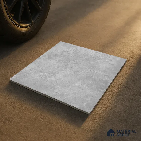 Stone Floor Tile TL 10091 Modulo Gris | 16 x 16 inch - 12 mm thick | Vitrified Anti Skid Matte Finish Heavy Duty Parking Tile | Ideal For Bathroom, High Traffic Areas, Terrace | Pattern Alignment May Vary | 2-3 mm Spacer is Mandatory