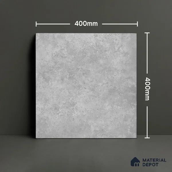 Stone Floor Tile TL 10091 Modulo Gris | 16 x 16 inch - 12 mm thick | Vitrified Anti Skid Matte Finish Heavy Duty Parking Tile | Ideal For Bathroom, High Traffic Areas, Terrace | Pattern Alignment May Vary | 2-3 mm Spacer is Mandatory