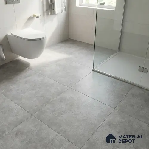 Stone Floor Tile TL 10091 Modulo Gris | 16 x 16 inch - 12 mm thick | Vitrified Anti Skid Matte Finish Heavy Duty Parking Tile | Ideal For Outdoor, High Traffic Areas, Terrace | Pattern Alignment May Vary | 2-3 mm Spacer is Mandatory