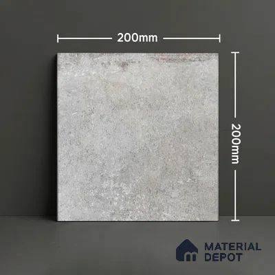 Stone Floor Tile TL 10093 C Modulo Grafite 8 x 8 inch Matte Finish Vitrified Anti Skid Tile - 12 mm | Suitable For Balcony, Patio, Bathroom