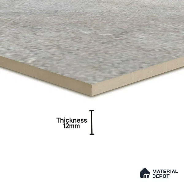 Stone Floor Tile TL 10093 C Modulo Grafite 8 x 8 inch Matte Finish Vitrified Anti Skid Tile - 12 mm | Suitable For Balcony, Patio, Bathroom