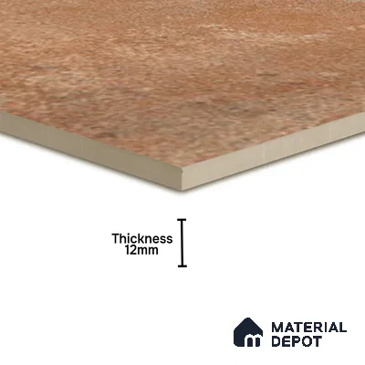 Stone Floor Tile TL 10095 C Cotto 8 x 8 inch Matte Finish Vitrified Anti Skid Tile - 12 mm | Suitable For Balcony, Patio, Bathroom