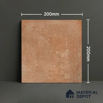 Stone Floor Tile TL 10095 C Cotto 8 x 8 inch Matte Finish Vitrified Anti Skid Tile - 12 mm | Suitable For Balcony, Patio, Bathroom