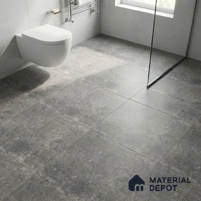 Stone Floor Tile TL 10098 Rust Grey | 16 x 16 inch - 12 mm thick | Vitrified Anti Skid Matte Finish Heavy Duty Parking Tile | Ideal For Outdoor, High Traffic Areas, Bathroom | Pattern Alignment May Vary | 2-3 mm Spacer is Mandatory
