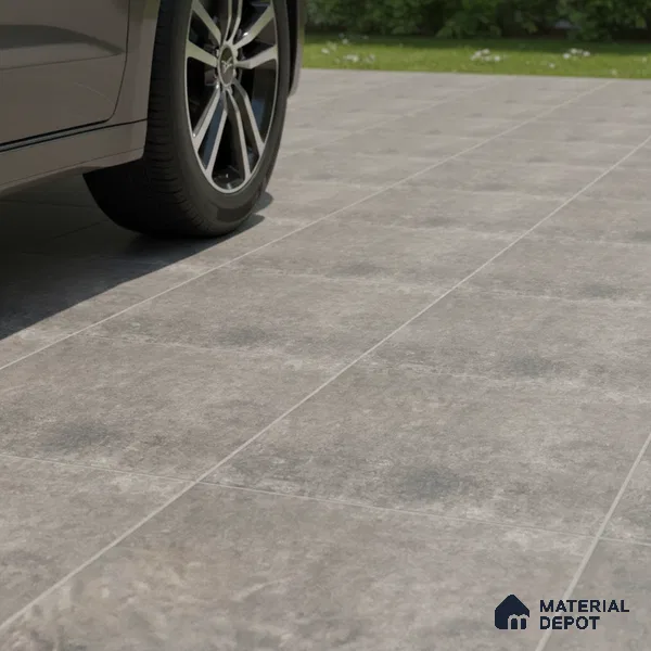 Stone Floor Tile TL 10098 Rust Grey | 16 x 16 inch - 12 mm thick | Vitrified Anti Skid Matte Finish Heavy Duty Parking Tile | Ideal For Outdoor, High Traffic Areas, Bathroom | Pattern Alignment May Vary | 2-3 mm Spacer is Mandatory