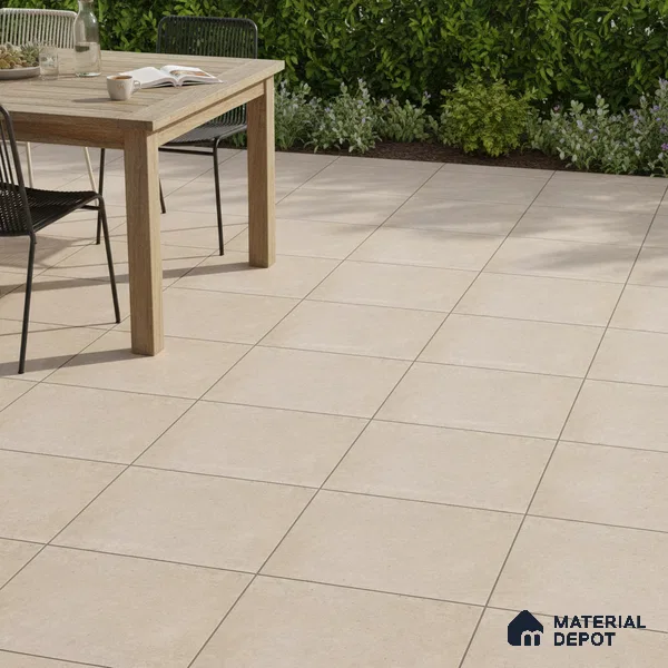 Stone Floor Tile TL 10099 Rust Natural | 16 x 16 inch - 12 mm thick | Vitrified Anti Skid Matte Finish Heavy Duty Parking Tile | Ideal For Bathroom, High Traffic Areas, Terrace | Pattern Alignment May Vary | 2-3 mm Spacer is Mandatory
