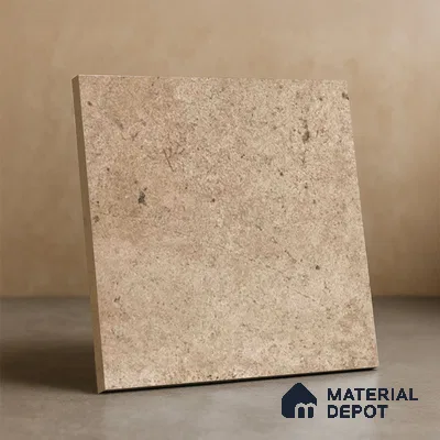 Stone Floor Tile TL 10099 C Rust Natural 8 x 8 inch Matte Finish Vitrified Anti Skid Tile - 12 mm | Suitable For Balcony, Patio, Bathroom