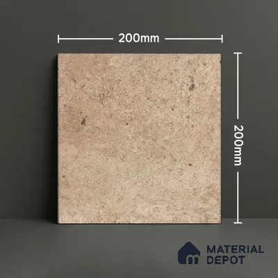 Stone Floor Tile TL 10099 C Rust Natural 8 x 8 inch Matte Finish Vitrified Anti Skid Tile - 12 mm | Suitable For Balcony, Patio, Bathroom