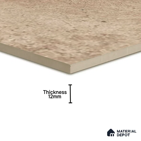 Stone Floor Tile TL 10099 C Rust Natural 8 x 8 inch Matte Finish Vitrified Anti Skid Tile - 12 mm | Suitable For Balcony, Patio, Bathroom