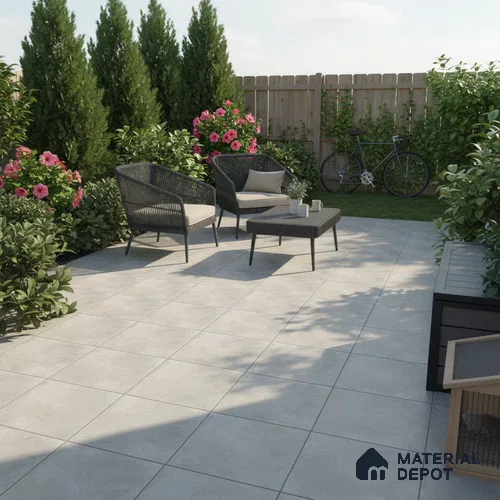 Stone Floor Tile TL 10100 Siena Beige | 16 x 16 inch - 12 mm thick | Vitrified Anti Skid Matte Finish Heavy Duty Parking Tile | Ideal For Bathroom, High Traffic Areas, Terrace | Pattern Alignment May Vary | 2-3 mm Spacer is Mandatory