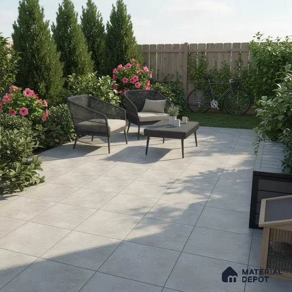 Stone Floor Tile TL 10100 Siena Beige | 16 x 16 inch - 12 mm thick | Vitrified Anti Skid Matte Finish Heavy Duty Parking Tile | Ideal For Bathroom, High Traffic Areas, Terrace | Pattern Alignment May Vary | 2-3 mm Spacer is Mandatory